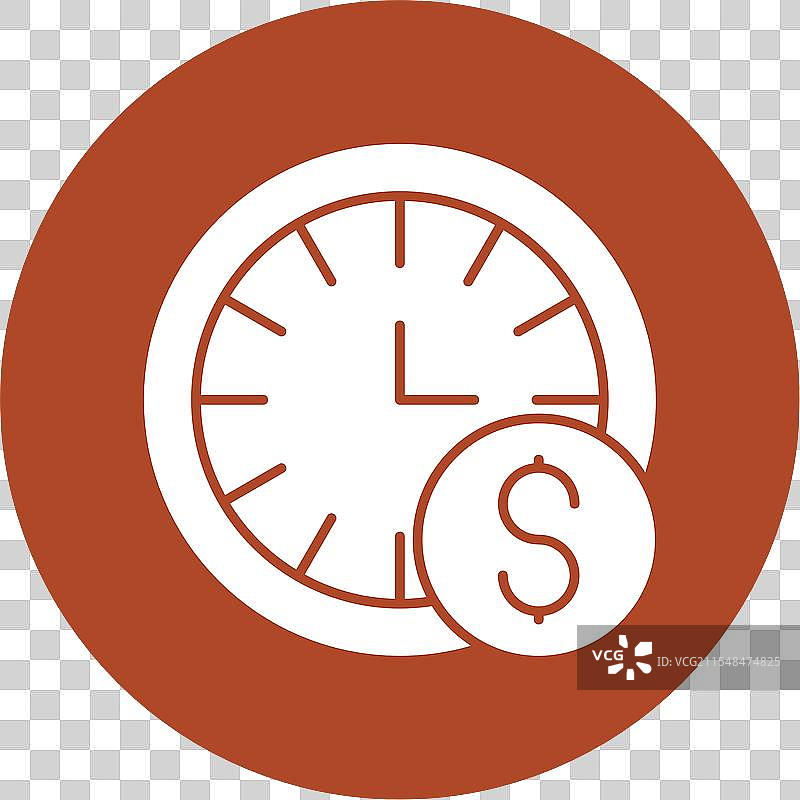 时间就是金钱的图标圆形符号图片素材