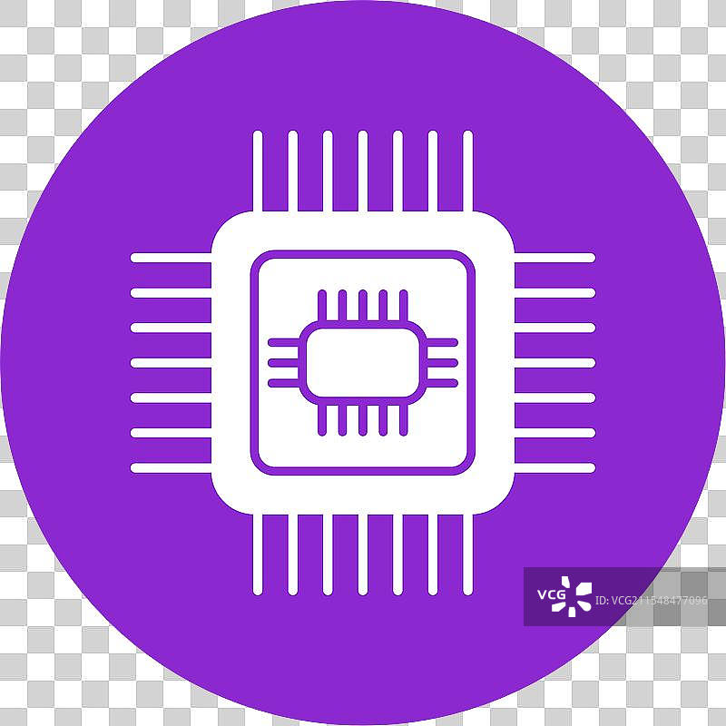 CPU 图标圆形符号图片素材