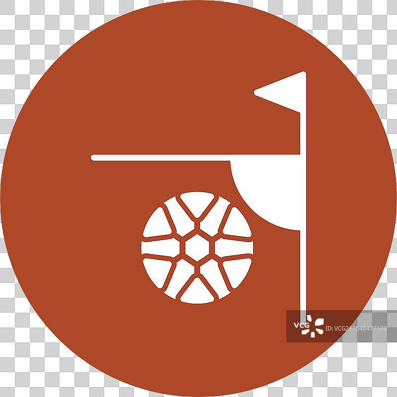 足球角球图标圆形图形图片素材