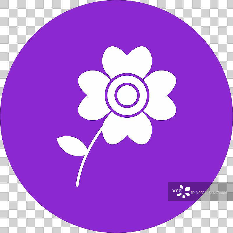 天竺葵图案圆形图标图片素材