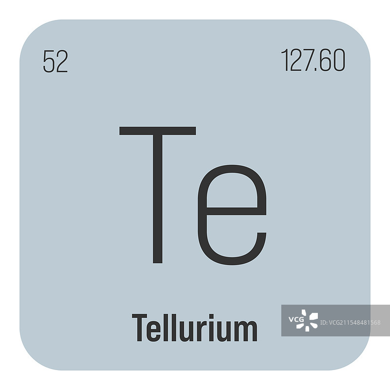 碲 Te 元素周期表元素图片素材