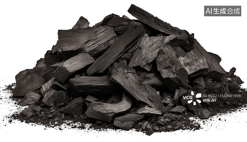 【AI数字艺术】黑色的煤炭，优质的碳图片素材