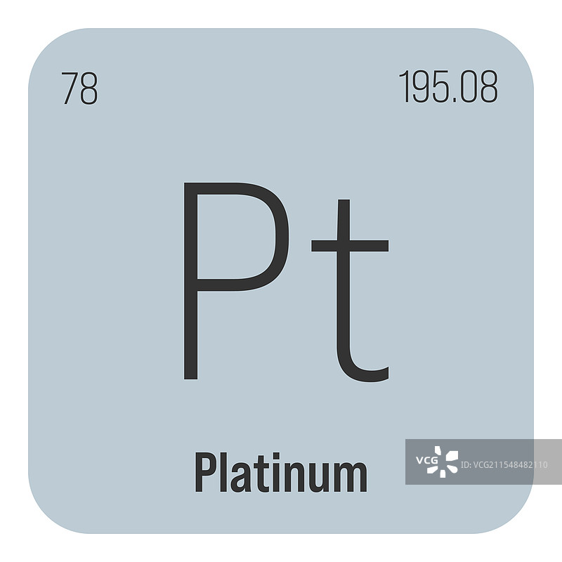 铂 Pt 周期表元素图片素材