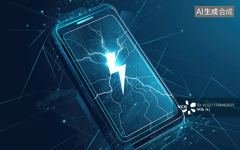 【AI数字艺术】发光功率霓虹灯未来储能，大容量可充电锂离子电池图片素材