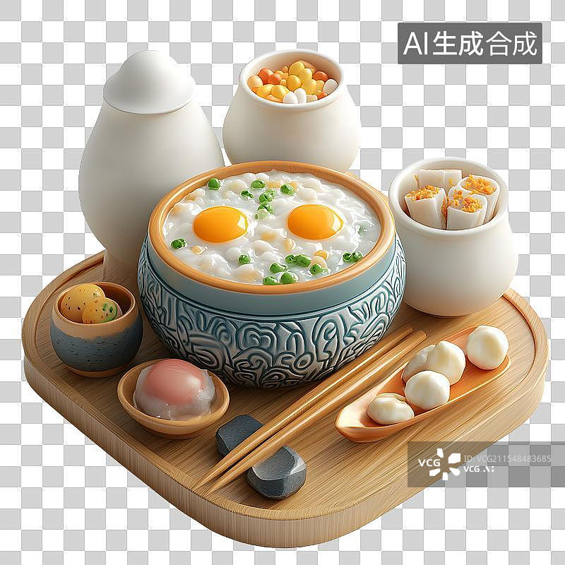 【AI数字艺术】3D卡通火锅等美食类元素图片素材