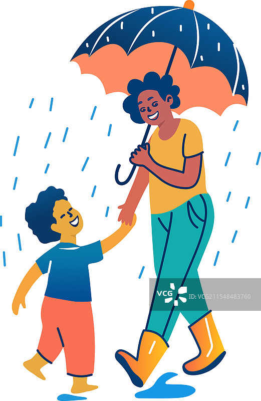 一个平面贴纸，描绘一个孩子和他的车一起出行图片素材