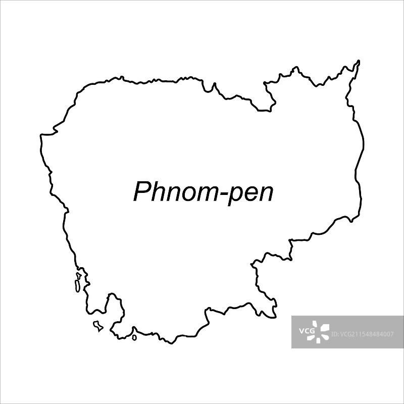 柬埔寨金边地图图片素材