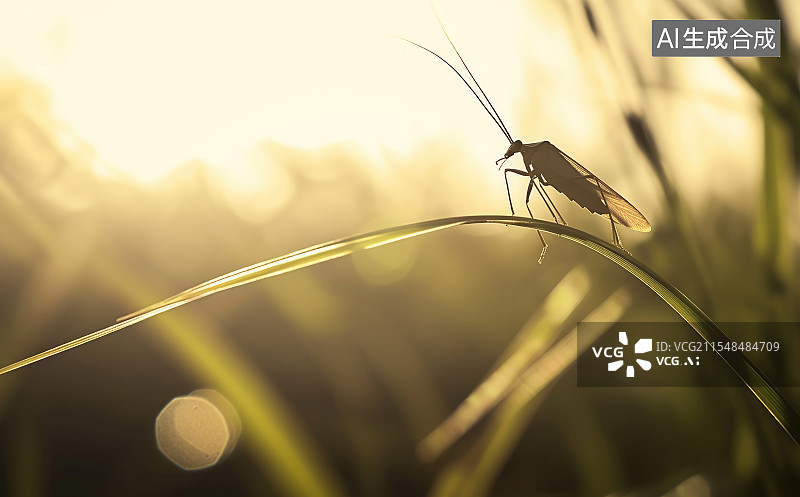 【AI数字艺术】特写，农作物上的害虫，天牛虫图片素材