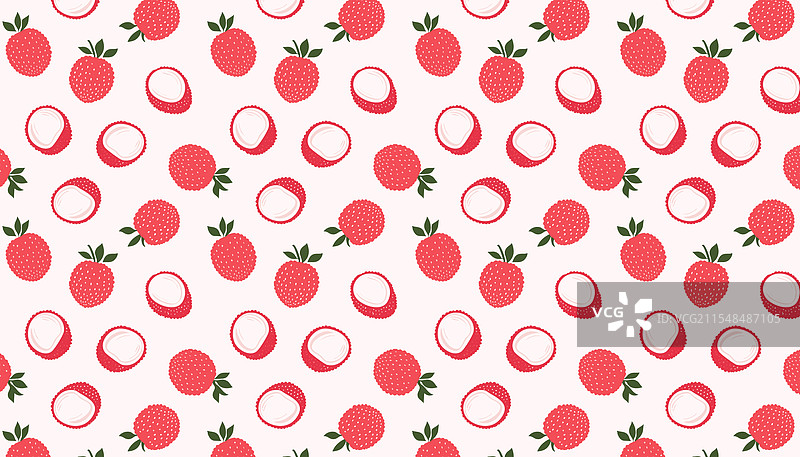 荔枝无缝图案手绘背景图片素材