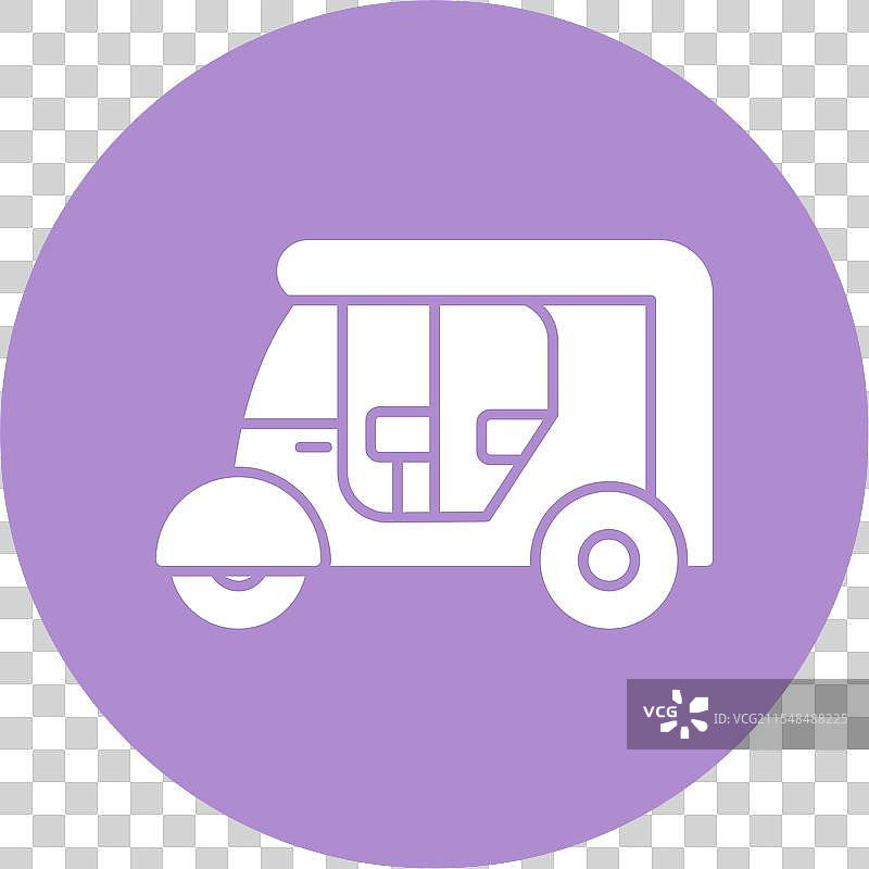 人力车图标圆形符号图片素材