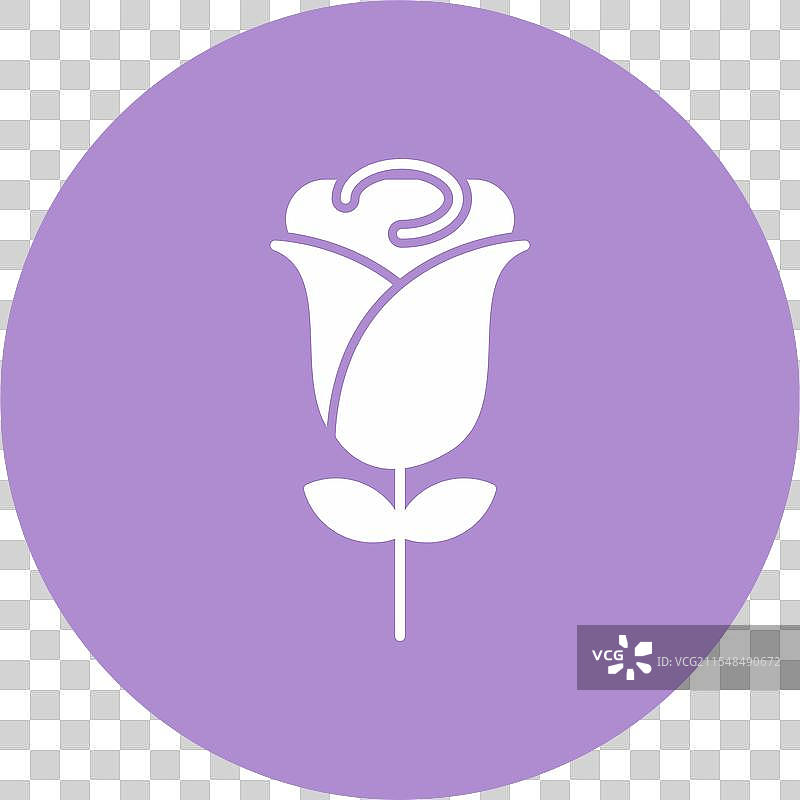 玫瑰图案圆形图标图片素材