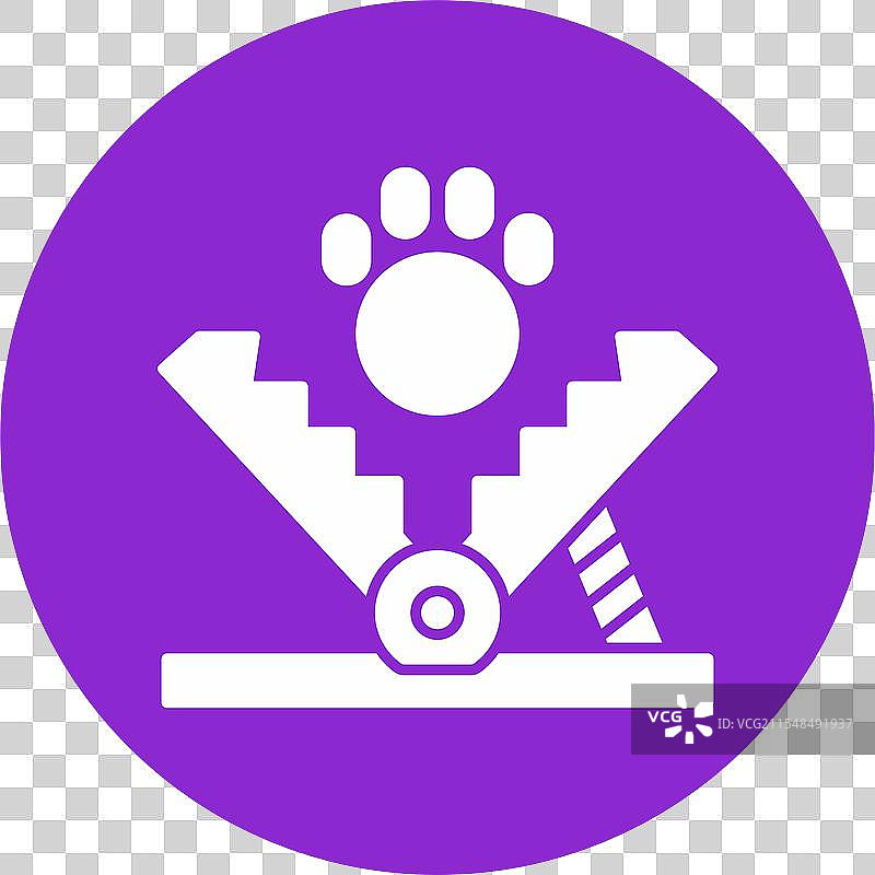 熊陷阱图标圆形设计图片素材