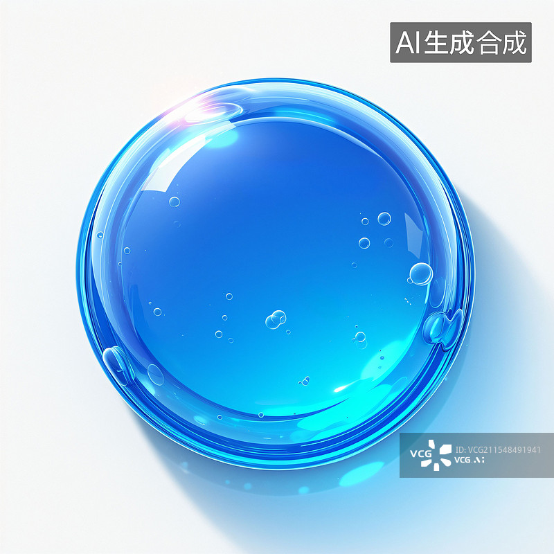【AI数字艺术】水晶球、泡泡、透明、卡通、C4D、图标、可爱图片素材