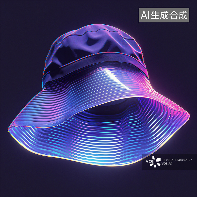 【AI数字艺术】渔夫帽、魔术帽、帽子、卡通、C4D、图标图片素材