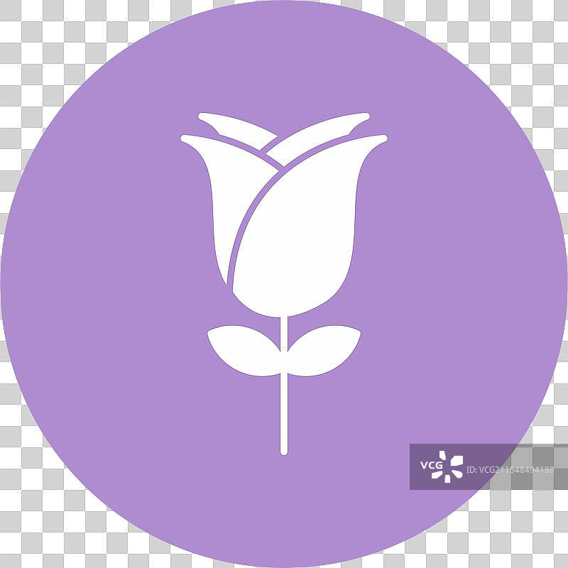 玫瑰图案圆形图标图片素材