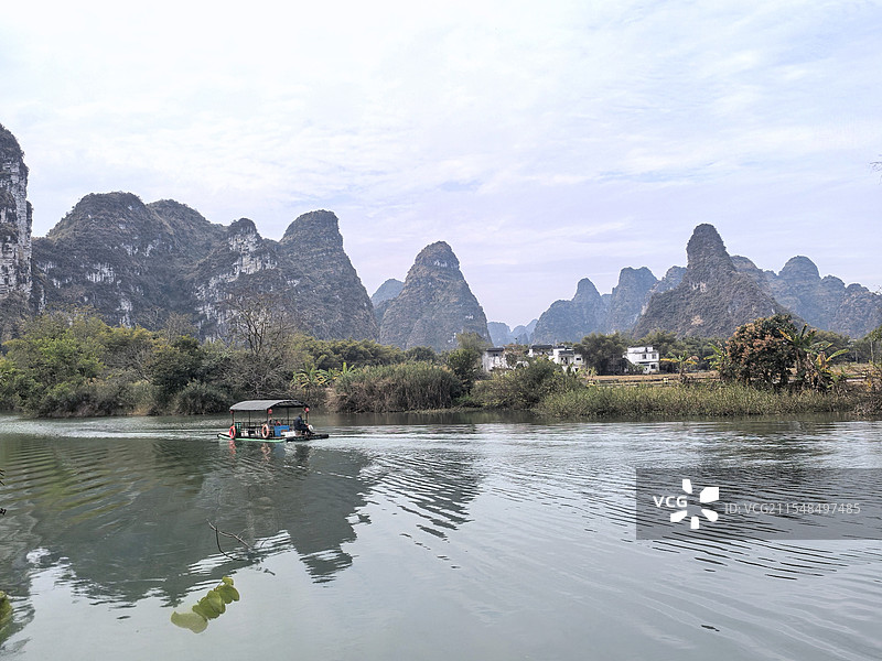 广西崇左明仕田园景区山水风光图片素材