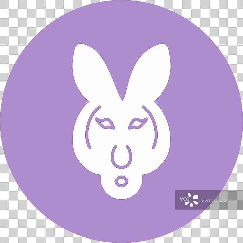 袋鼠图形圆形图标图片素材