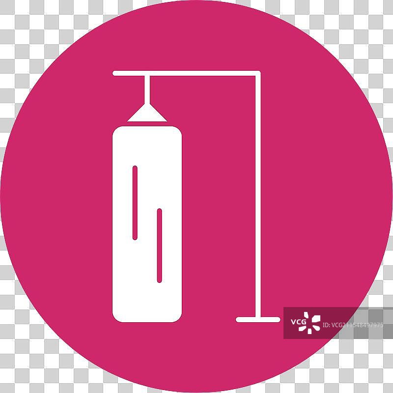 拳击袋图标圆形符号图片素材