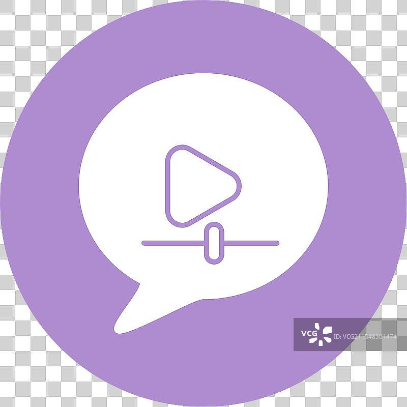 视频消息图标圆形符号图片素材