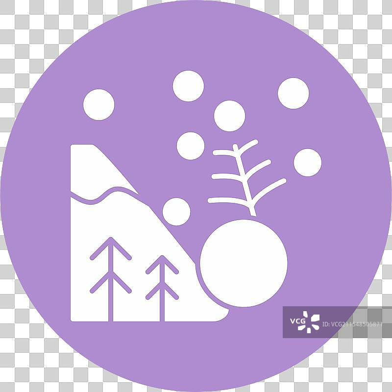 雪崩符号圆形图标图片素材