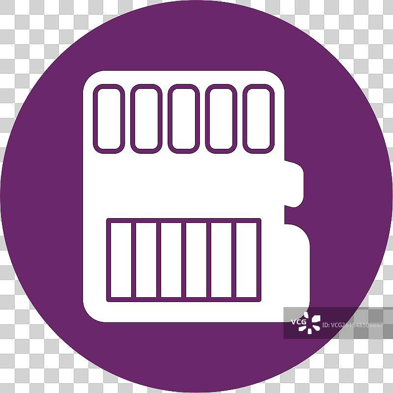 记忆卡片图标圆形符号图片素材