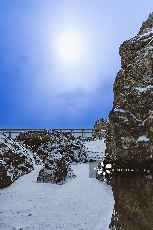 雪后日出图片素材