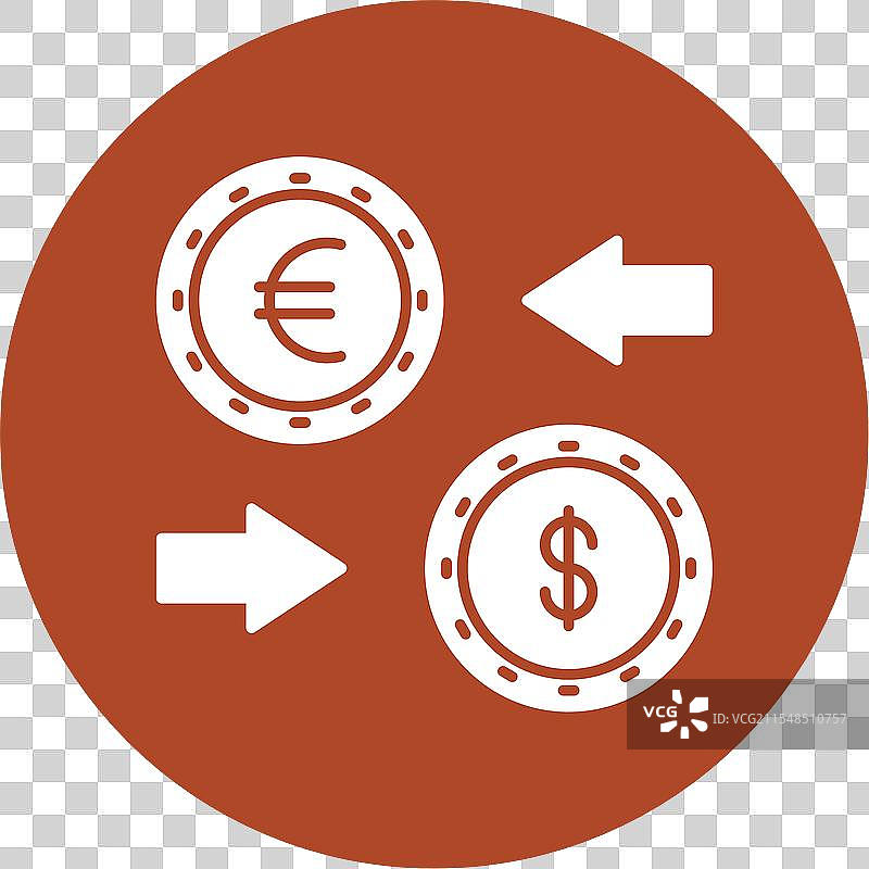 货币兑换图标圆形设计图片素材
