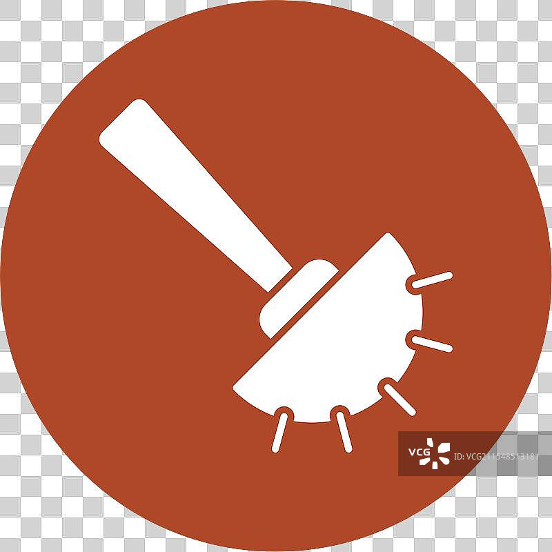 马桶刷图标圆形符号图片素材