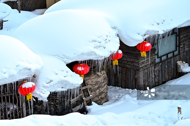 雪乡的雪图片素材