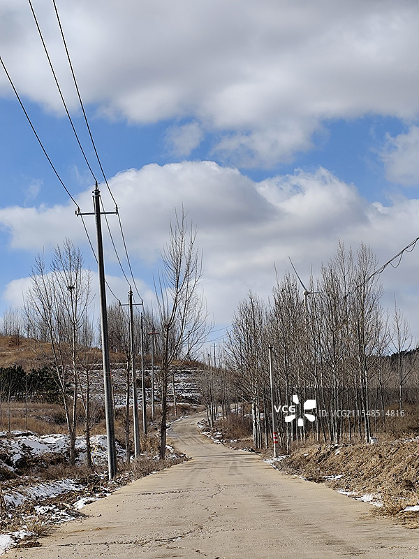 乡间小路图片素材