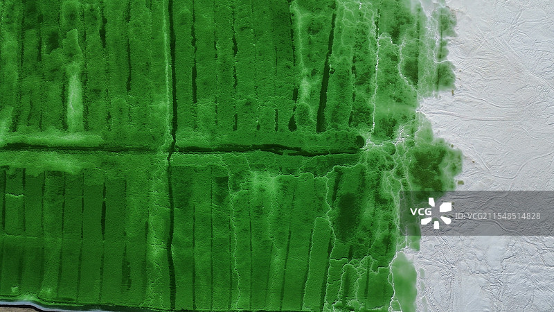 察尔汗盐湖盐田图片素材