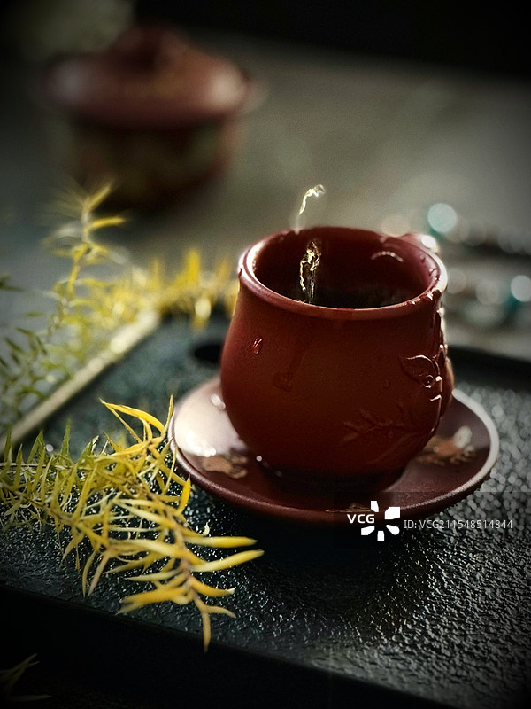 冬季恋歌-喝茶图片素材