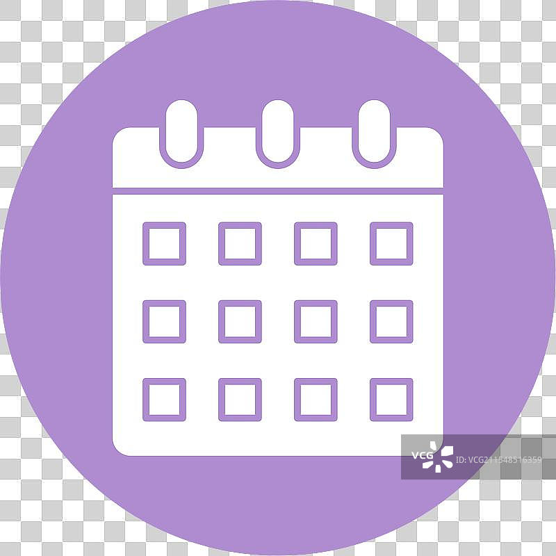 日历图标圆形符号图片素材