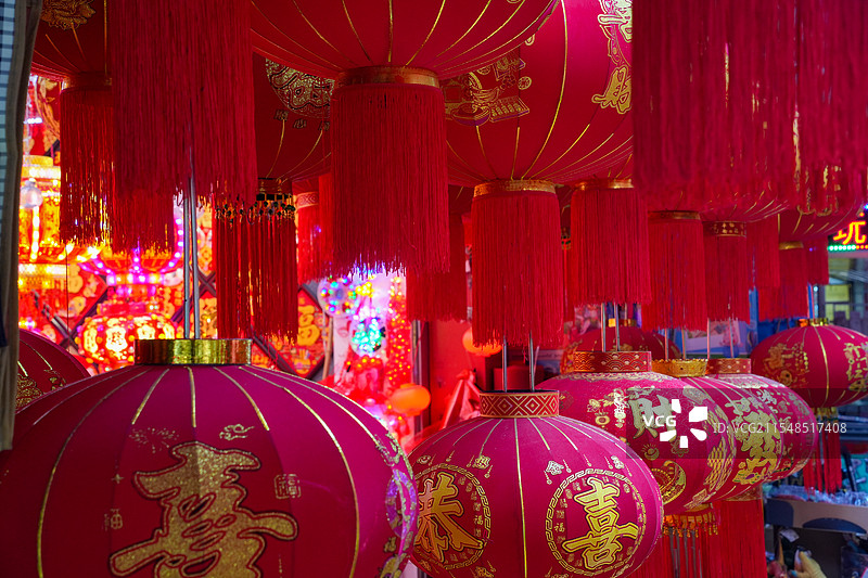 中国春节红灯笼图片素材