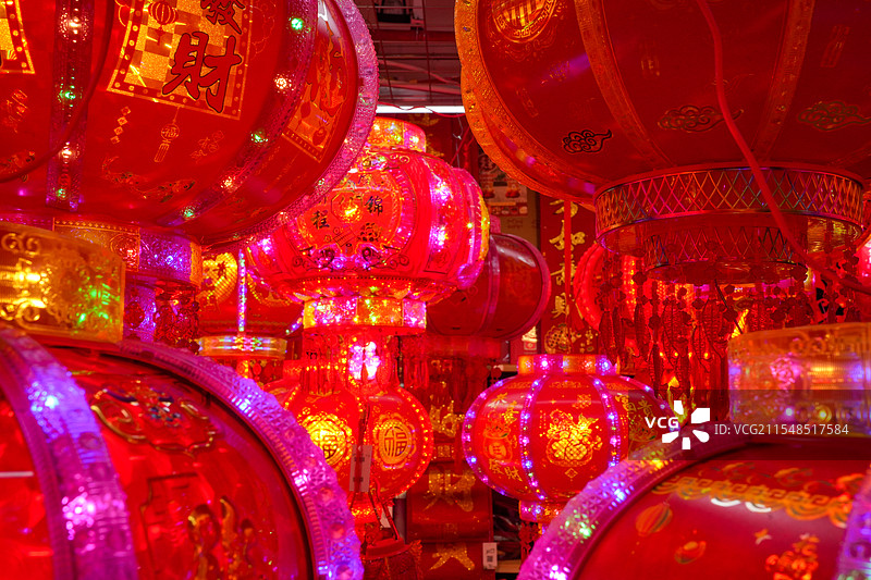 中国春节红灯笼图片素材