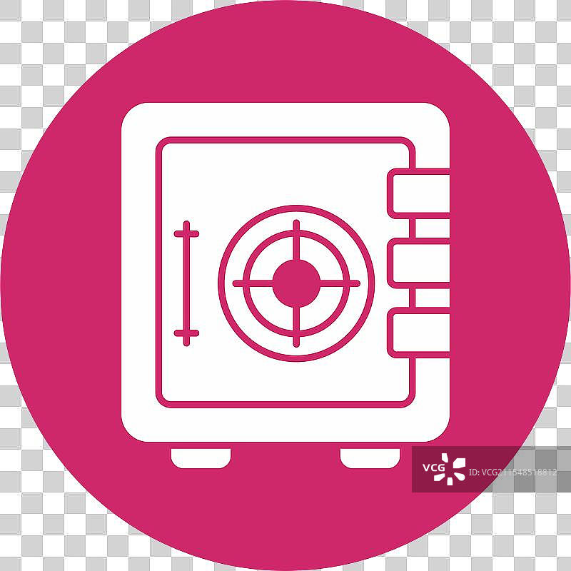 安全箱图标圆形设计图片素材