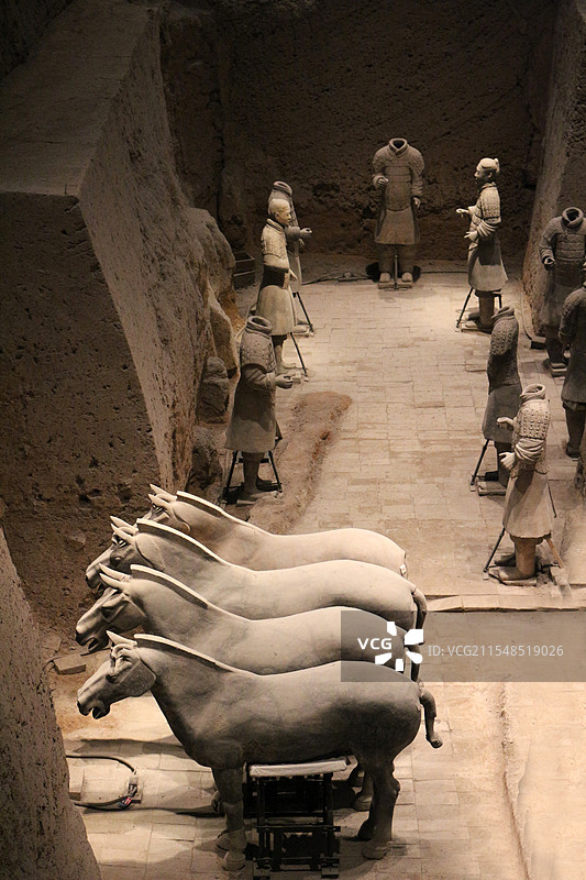 秦始皇兵马俑博物馆三号坑图片素材