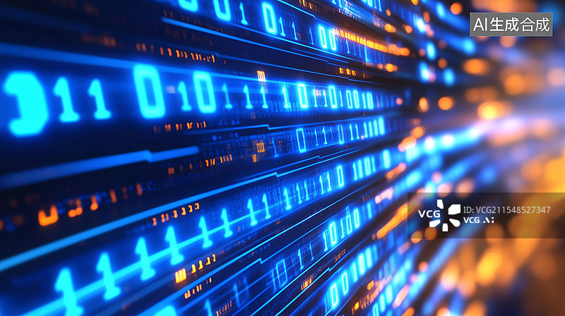 【AI数字艺术】蓝色商务科技背景图片素材