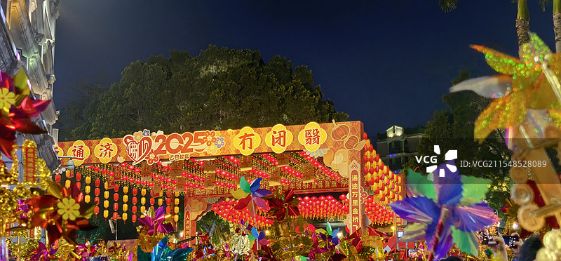 佛山市元宵节行通济传统民俗活动图片素材