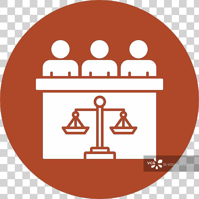 法庭陪审团图标圆形设计图片素材