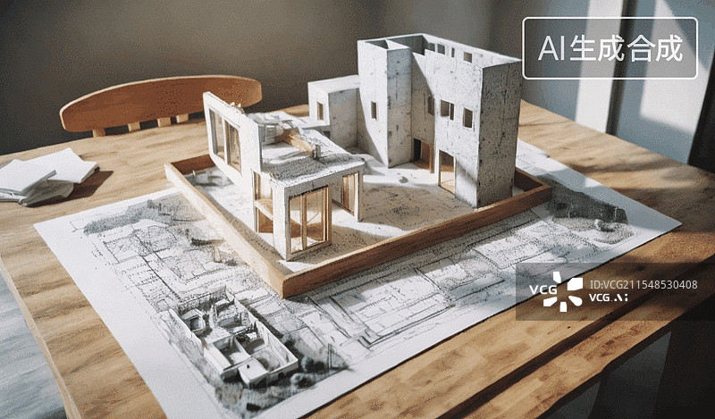 【AI数字艺术】建筑模型图片素材