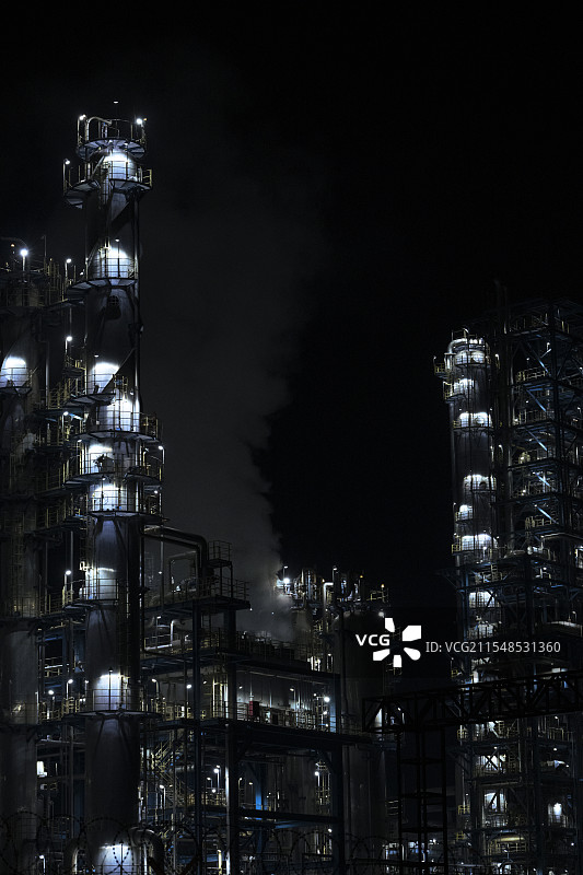 工厂夜景图片素材