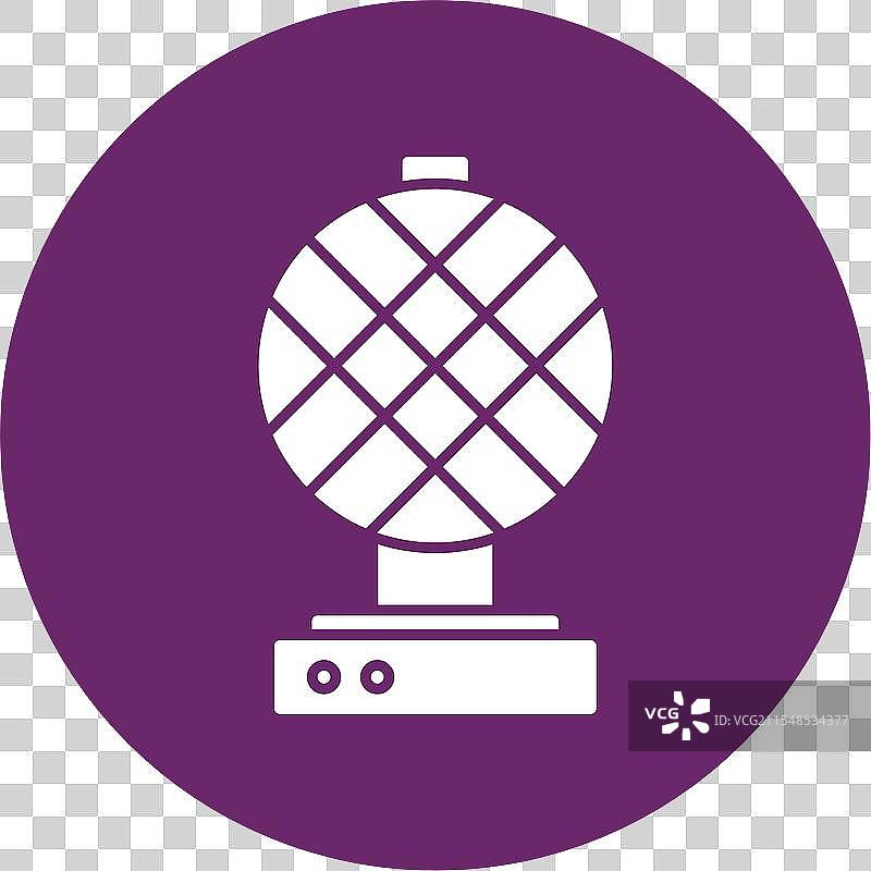 华夫饼机图标圆形设计图片素材