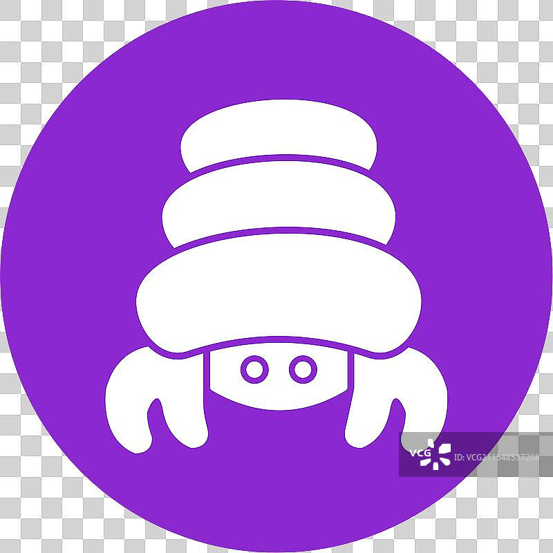 寄居蟹图标圆形符号图片素材