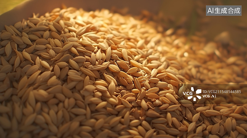 【AI数字艺术】小麦特写图片素材