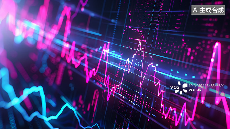 【AI数字艺术】股市数据全帧拍摄图片素材