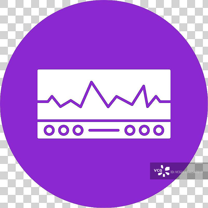 心电图图标圆形设计图片素材