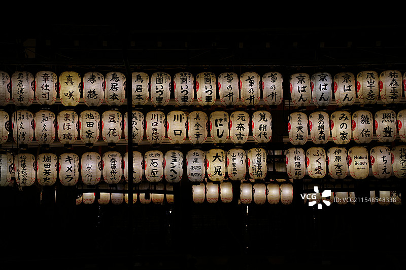 日本京都八坂神社灯笼图片素材