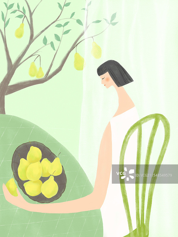 二十四节气食俗惊蛰插画图片素材