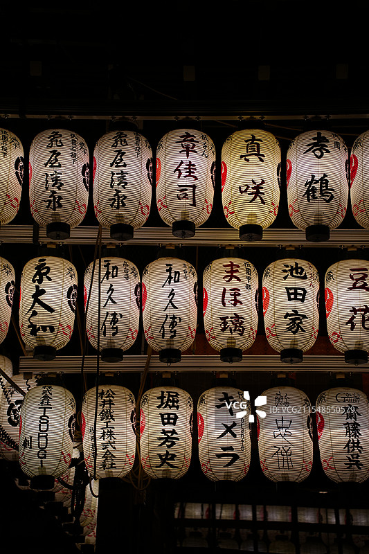 日本京都八坂神社灯笼图片素材